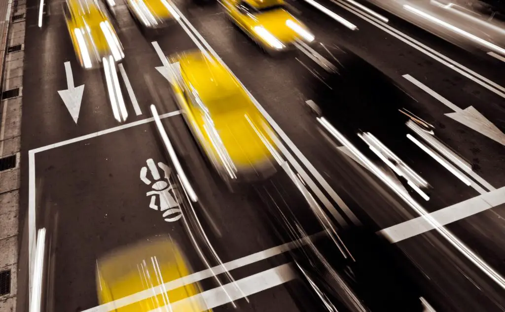 taxis sur la route
